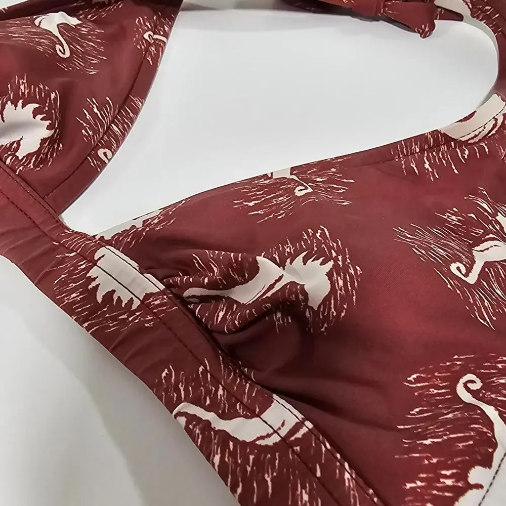Tibi burgundy white